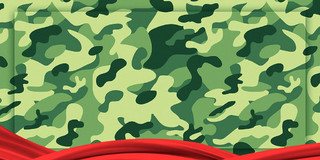 绿色卡通迷彩军人剪影军训迷彩底纹展板背景迷彩背景